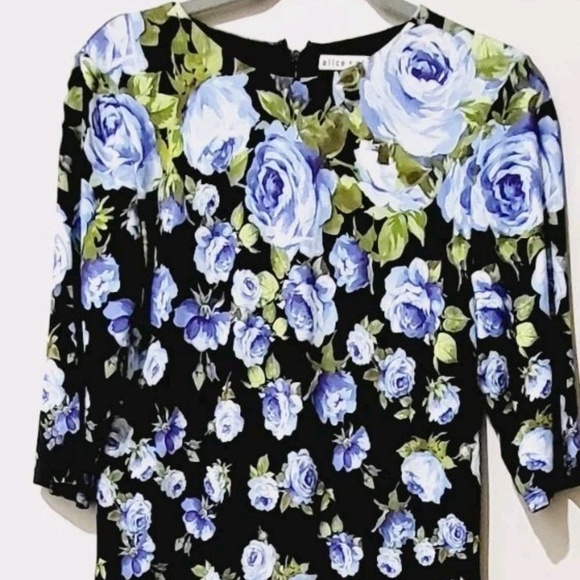 Unworn Alice + Olivia Delora Floral Jersey Midi Dress - Picture 5 of 10